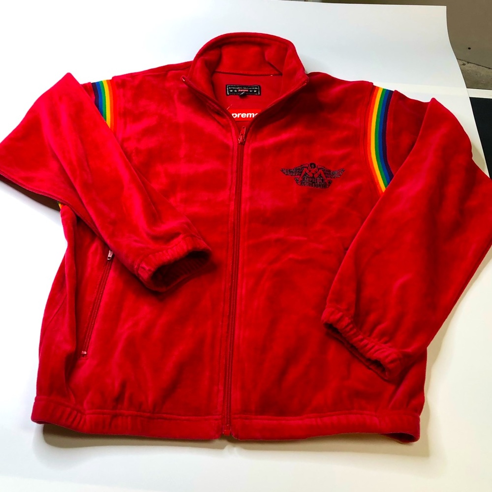 Supreme Hysteric Glamour Zip Up Velour Track Jacket Mens Small Size